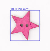 Roze Stervormige Knoop 18x20mm Knopen KNP00011